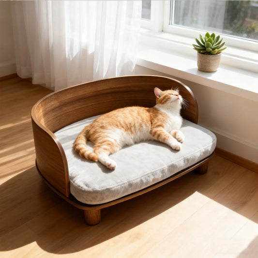 Borwart Elevated Wooden Pet Sofa Bed For Dogs And Cats