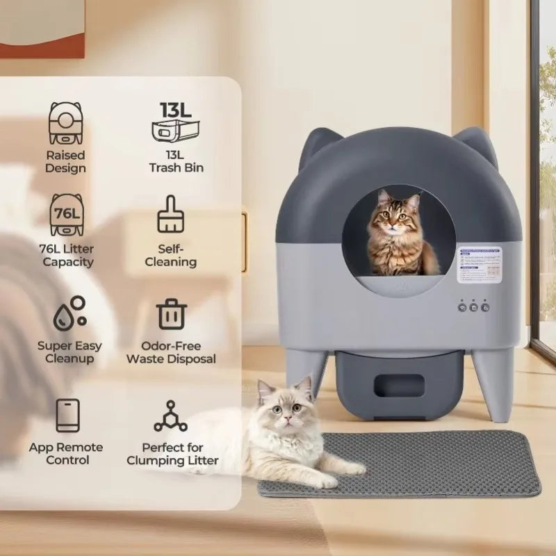 Lunapurr Automatic Self Cleaning Litter Box With App Control