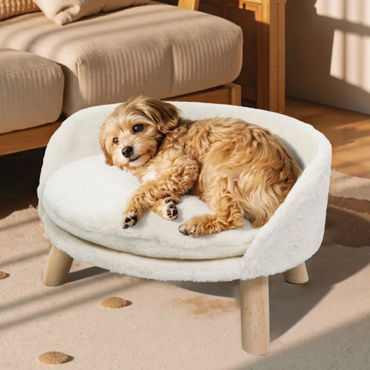 Borwart Elevated Dog Cat Sofa Bed With Removable Cotton Cushion
