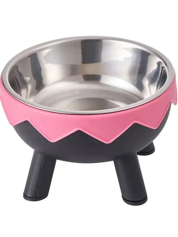 Dopamine Elevated Pet Bowl Cat Dog Large Capacity Neck Protection Stainless Steel Anti Slip Household Daily Feeding Dish