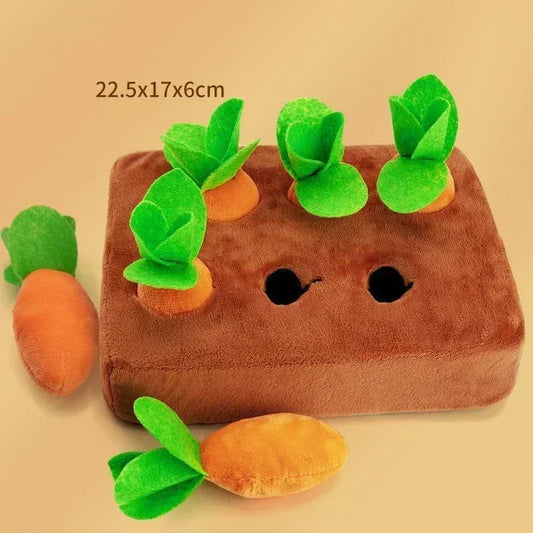 Dog Snuffle Mat Interactive Plush Toy Carrot Radish