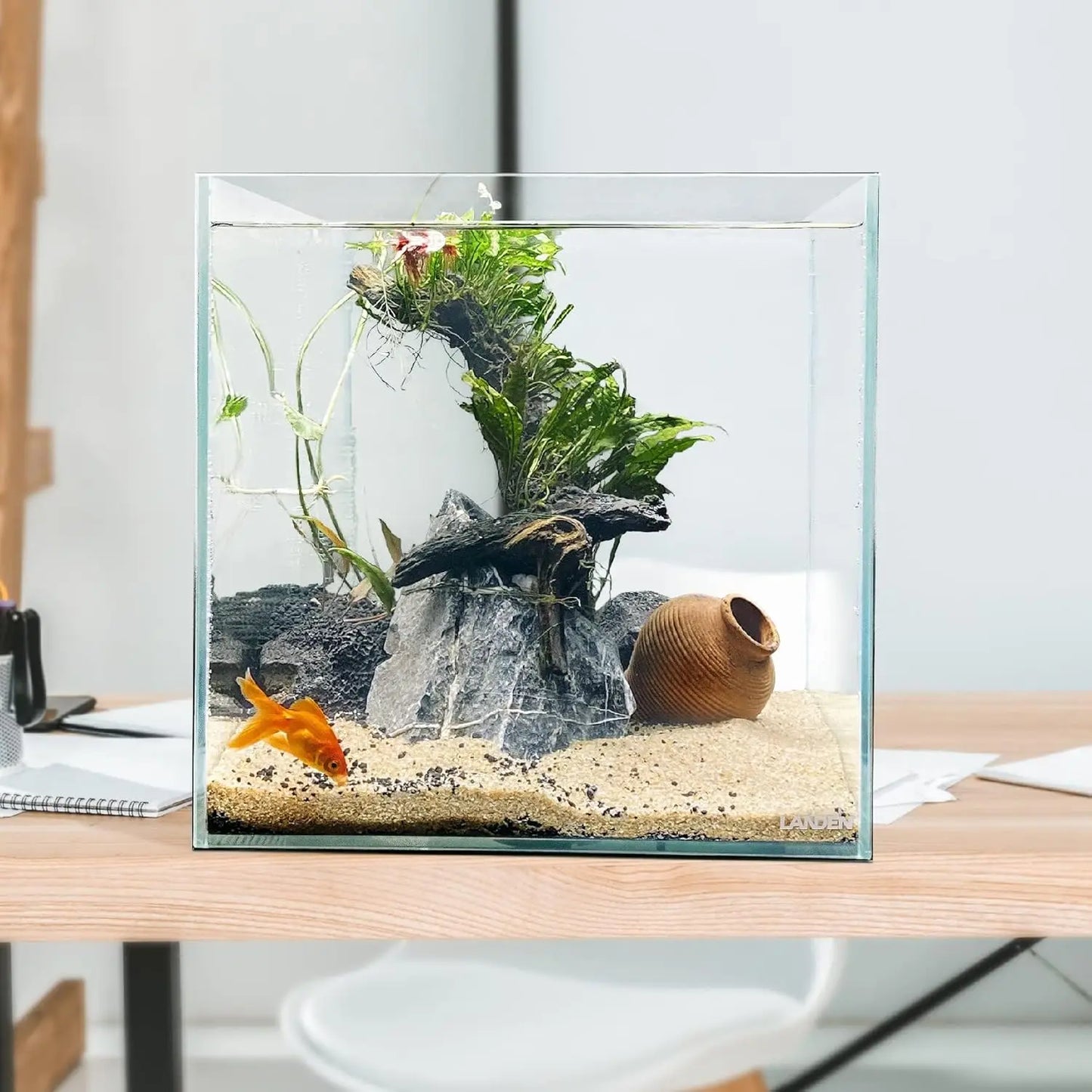 Rimless Aquarium Tank With Nano Foam Mat Low Iron Glass