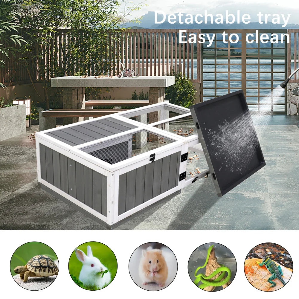 Upgrade Waterproof Activity Tray for Small Animals and Reptiles