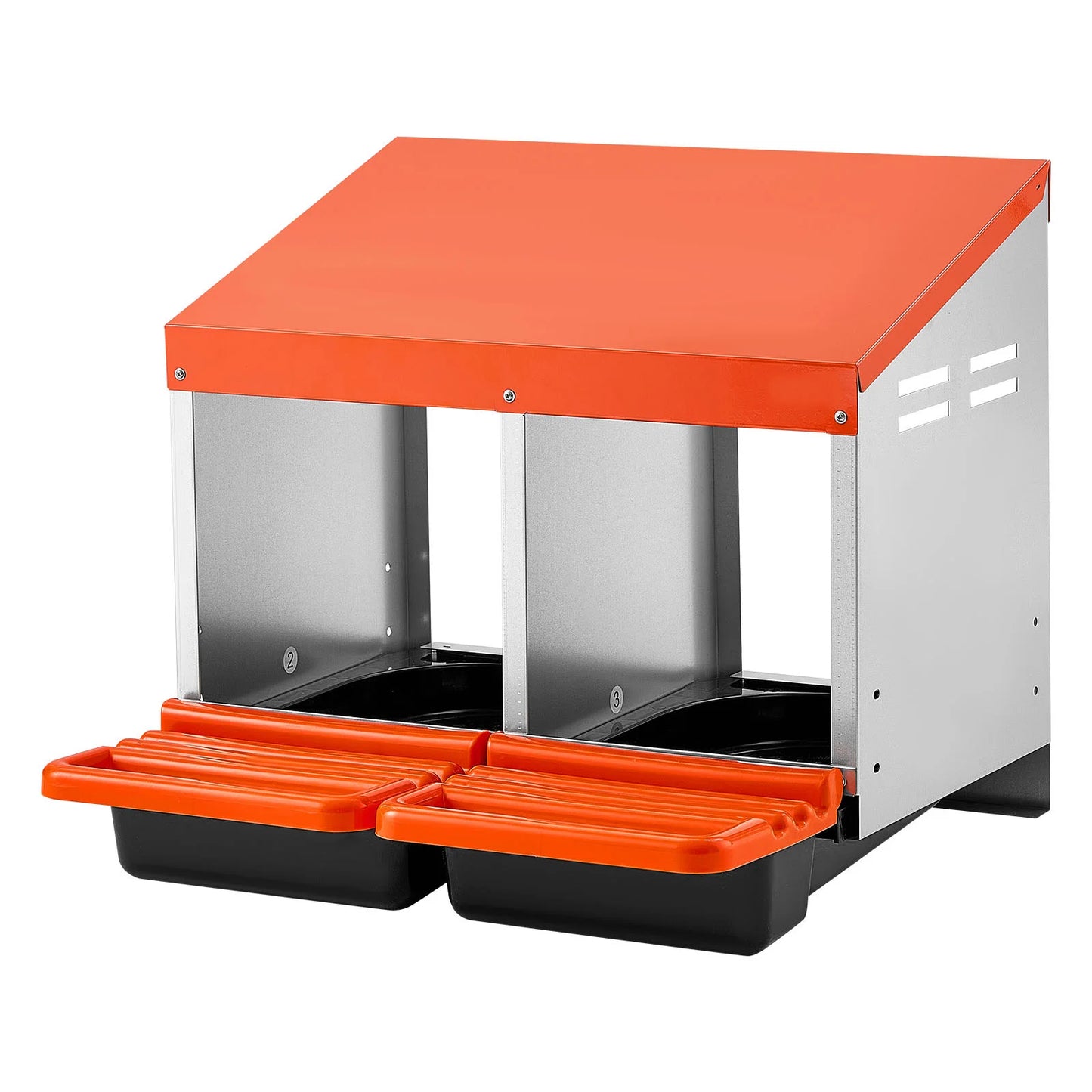 SucceBuy Chicken Nesting Boxes Easy Egg Collection Galvanized Steel and High-Strength Plastic Roll Away Nesting Boxe for Chicken