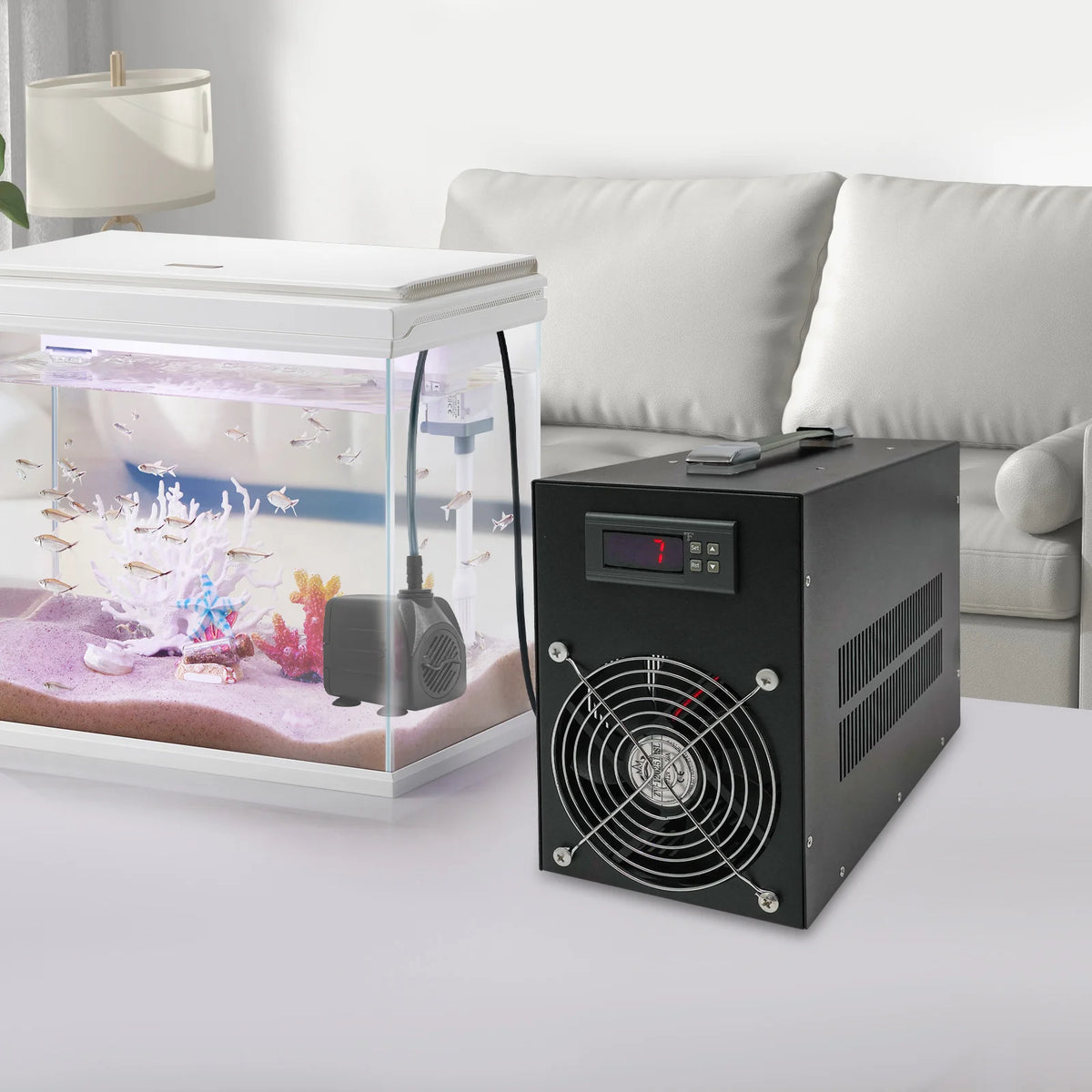 Digital Aquarium Chiller With Adjustable Temperature Display Panel