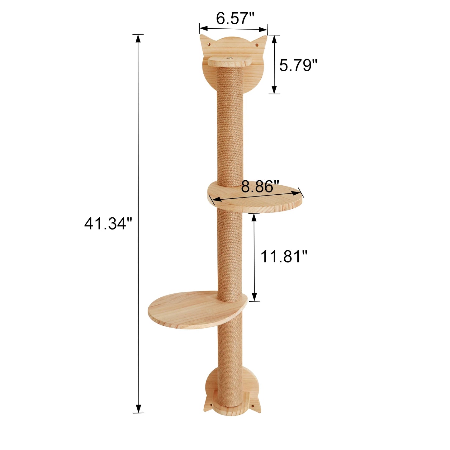 PETRAVEL Cat Tree With Scratching Posts And Hammock Wall Mounted