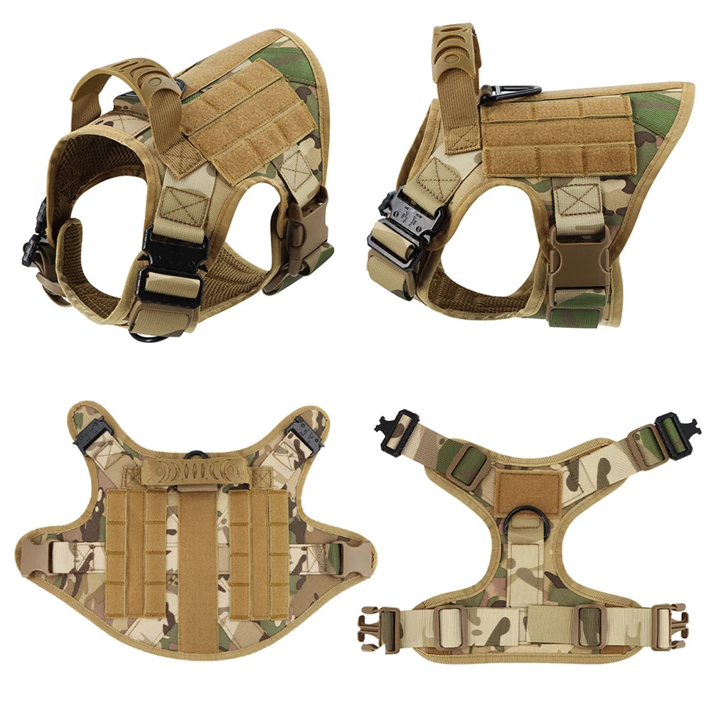 PETRAVEL Military Style Dog Harness Vest Set For Training
