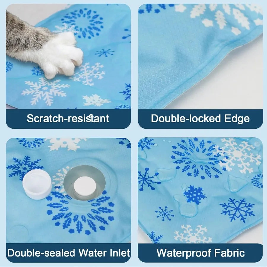 Foldable Gel Cooling Pet Mat With Ice Crystal For Dogs Cats Indoor Outdoor