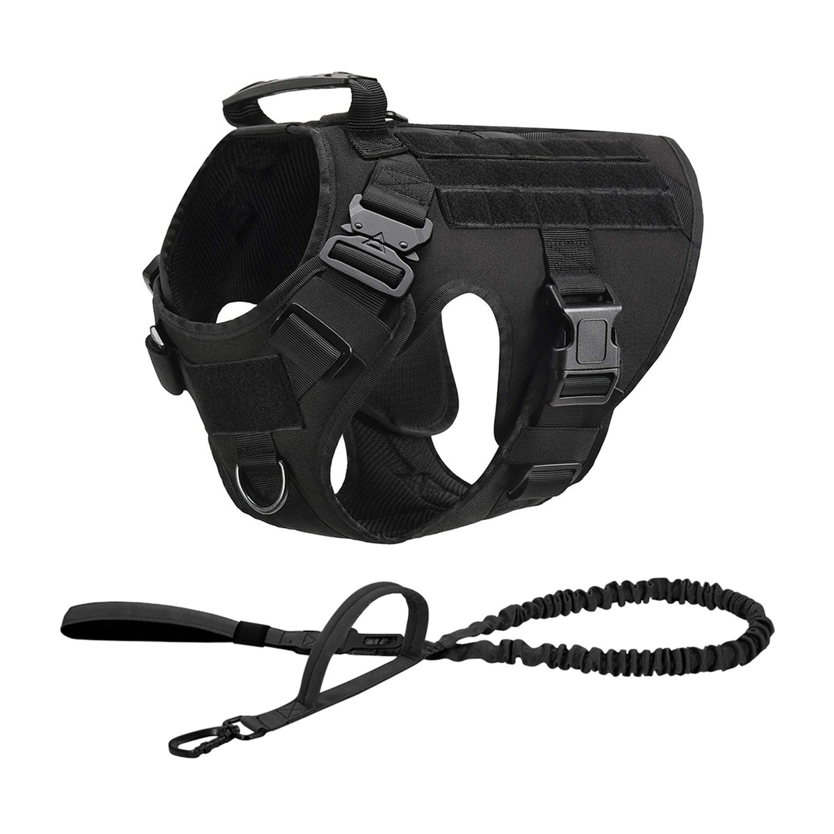 Tactical Nylon Dog Harness Padded Vest With Quick Release Buckle