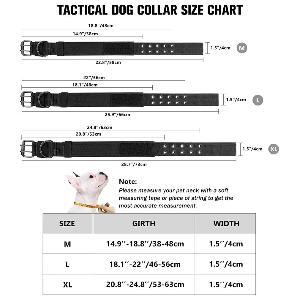Outdoor Adjustable Military Dog Collar Traction Rope Metal D-Ring and Buckle Working Dog Collar Five-Level for Medium and Large dog harness and leash set pet collars ip67 waterproof pet collar harness