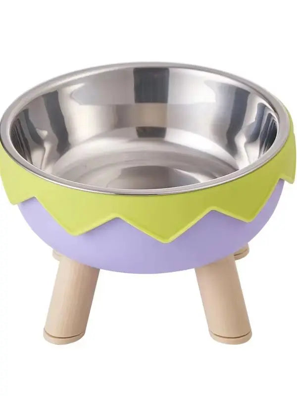 Dopamine Elevated Pet Bowl Cat Dog Large Capacity Neck Protection Stainless Steel Anti Slip Household Daily Feeding Dish