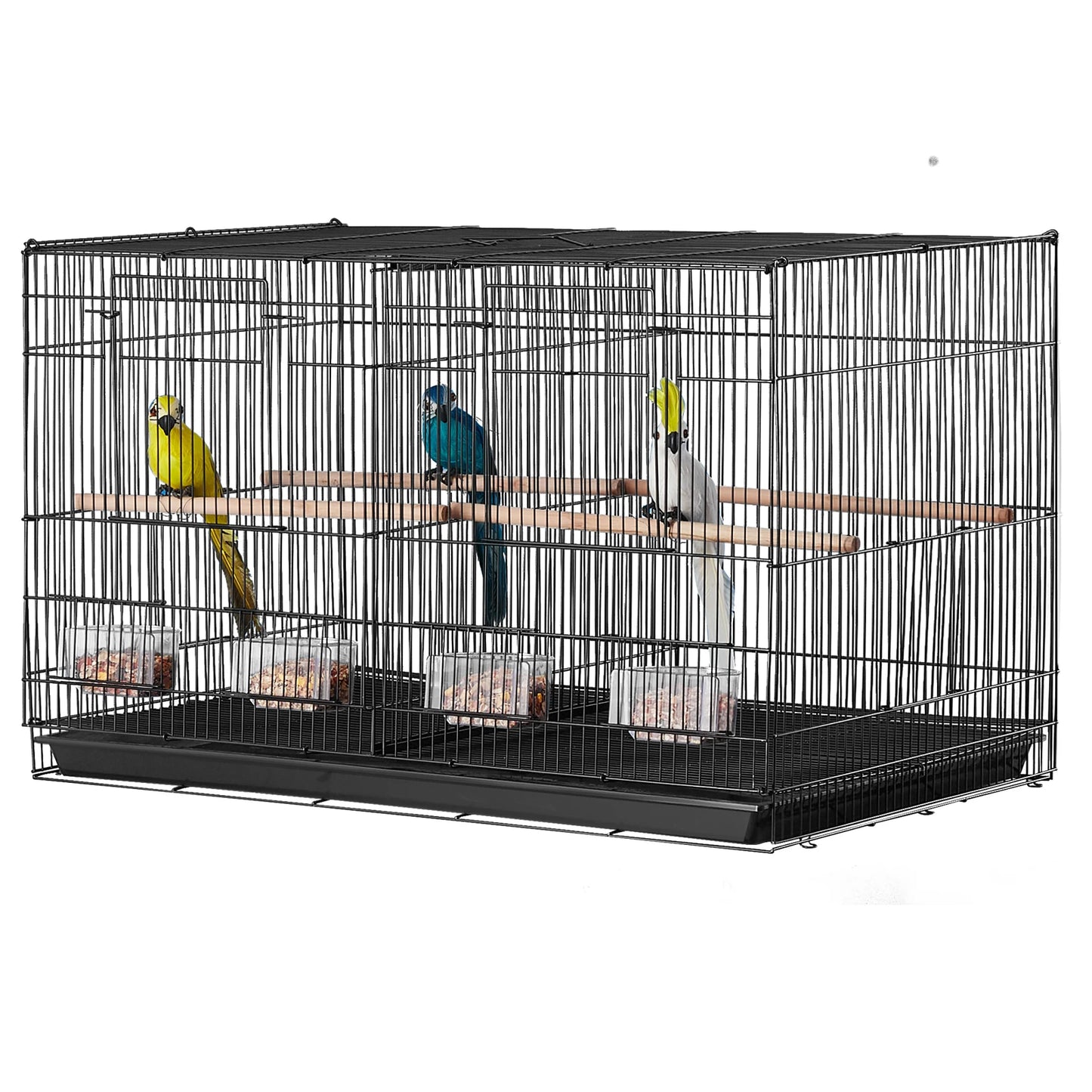 SucceBuy Stackable Divider Bird Cage For Travel With Handle