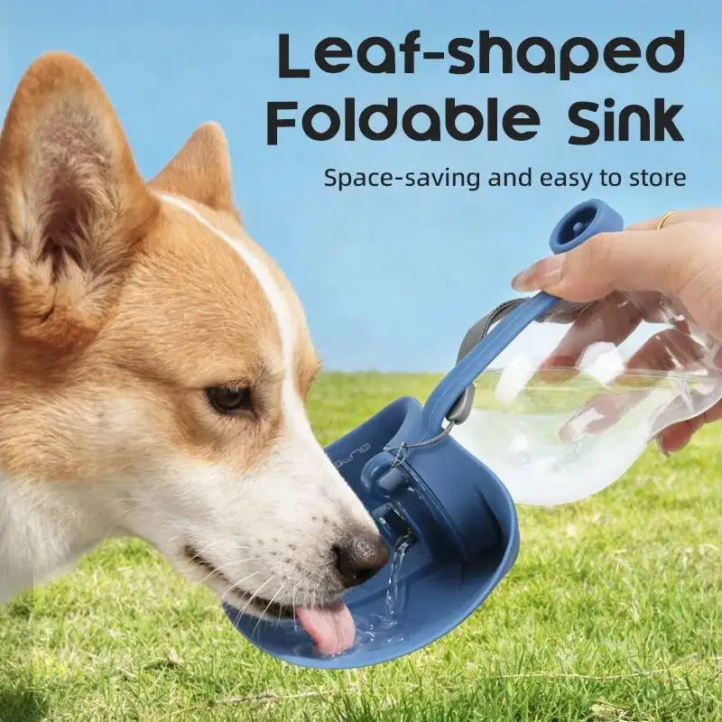 Portable Collapsible Dog Water Bottle With Silicone Drinking Cup