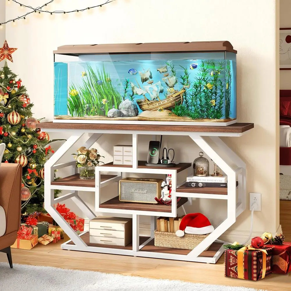 Heavy Duty Tank Stand With Power Outlet For Aquariums And Terrariums