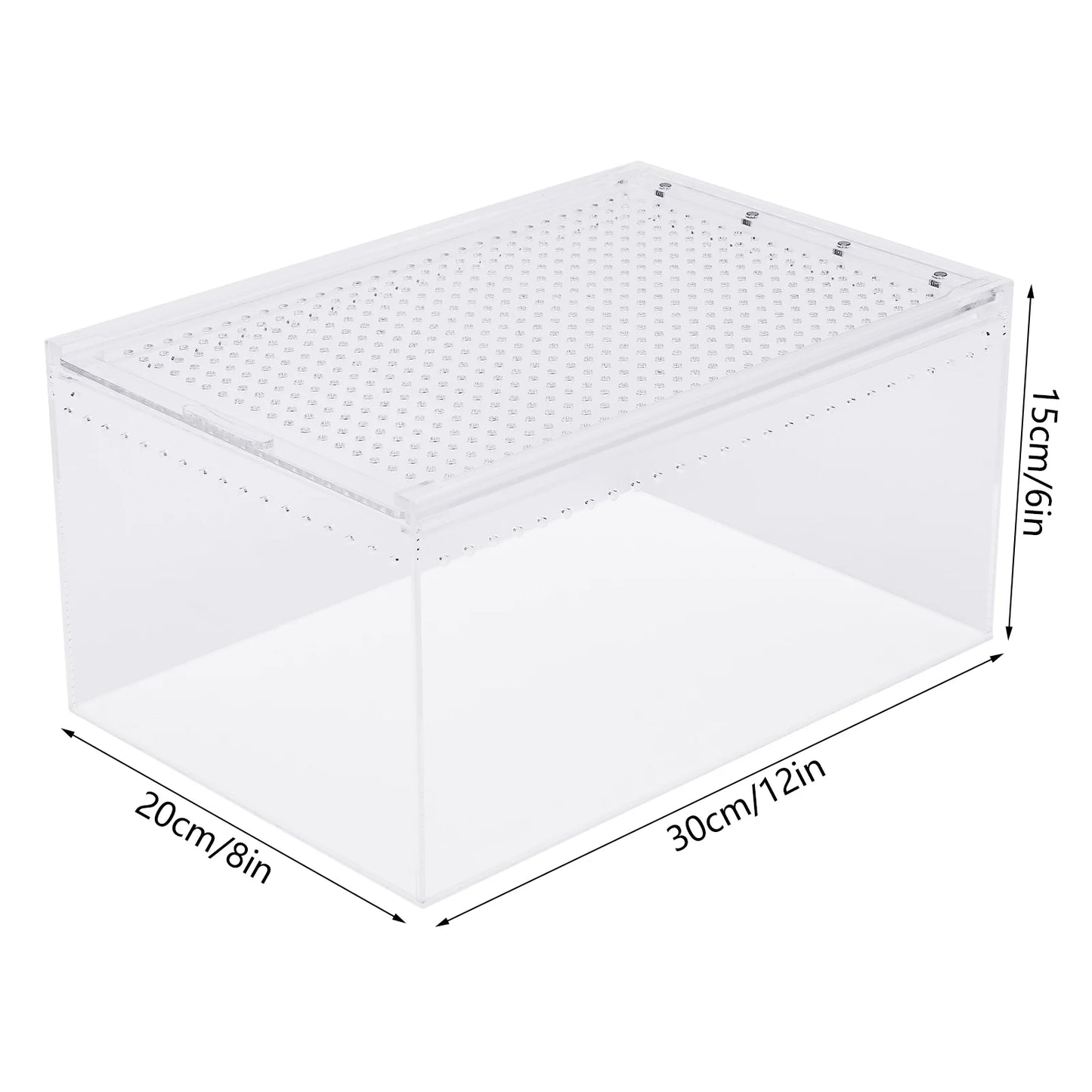 Bymaocar Acrylic Reptile Terrarium Stackable with Magnetic Lock Ventilation
