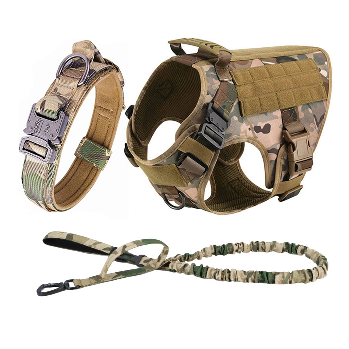 Tactical Nylon Dog Harness Padded Vest With Quick Release Buckle