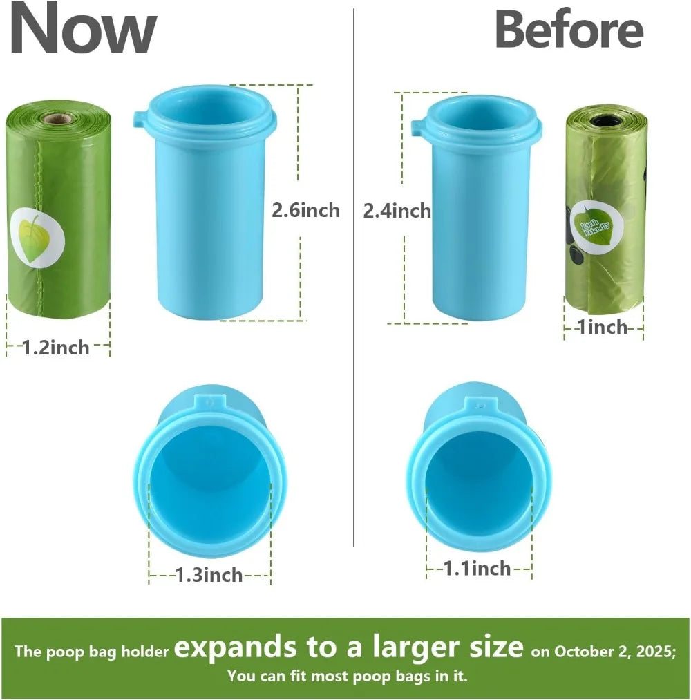 Dog Water Bottle With Food Container Poop Bag Holder Portable Travel Bowl