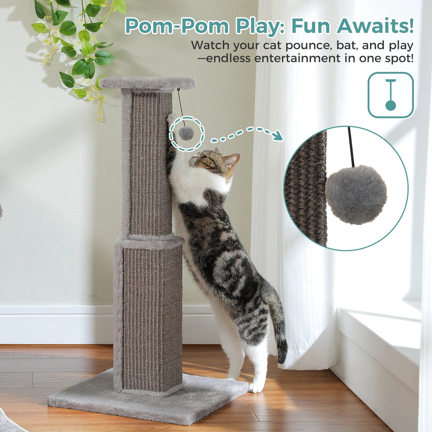 PAWZ Road Large Cat Scratching Post Indoor Ultimate Scratch Toy