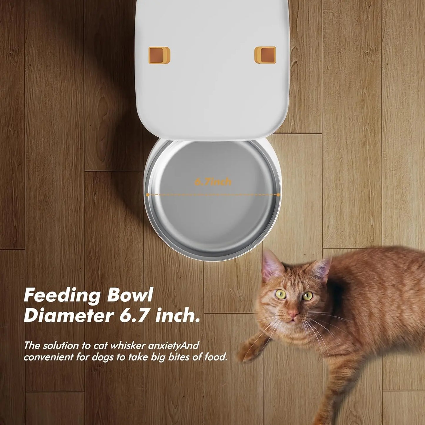 Automatic Pet Feeder With LCD Screen Timed Feeding For Dogs And Cats