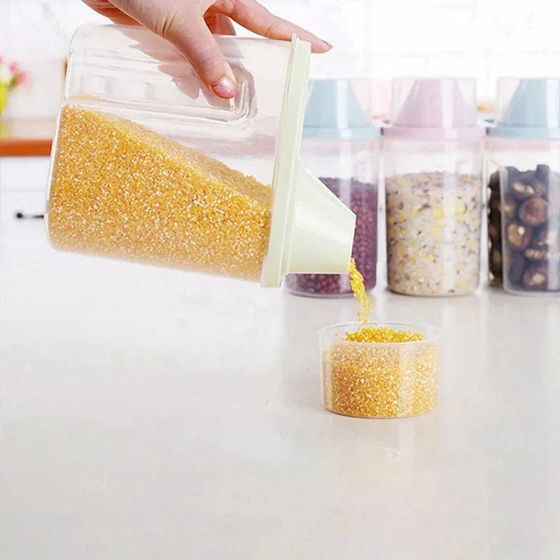Pet Food Storage Jar with Measuring Cup Airtight Container for Dog Cat Dry Food Convenient Portion Control  Pet Supplies