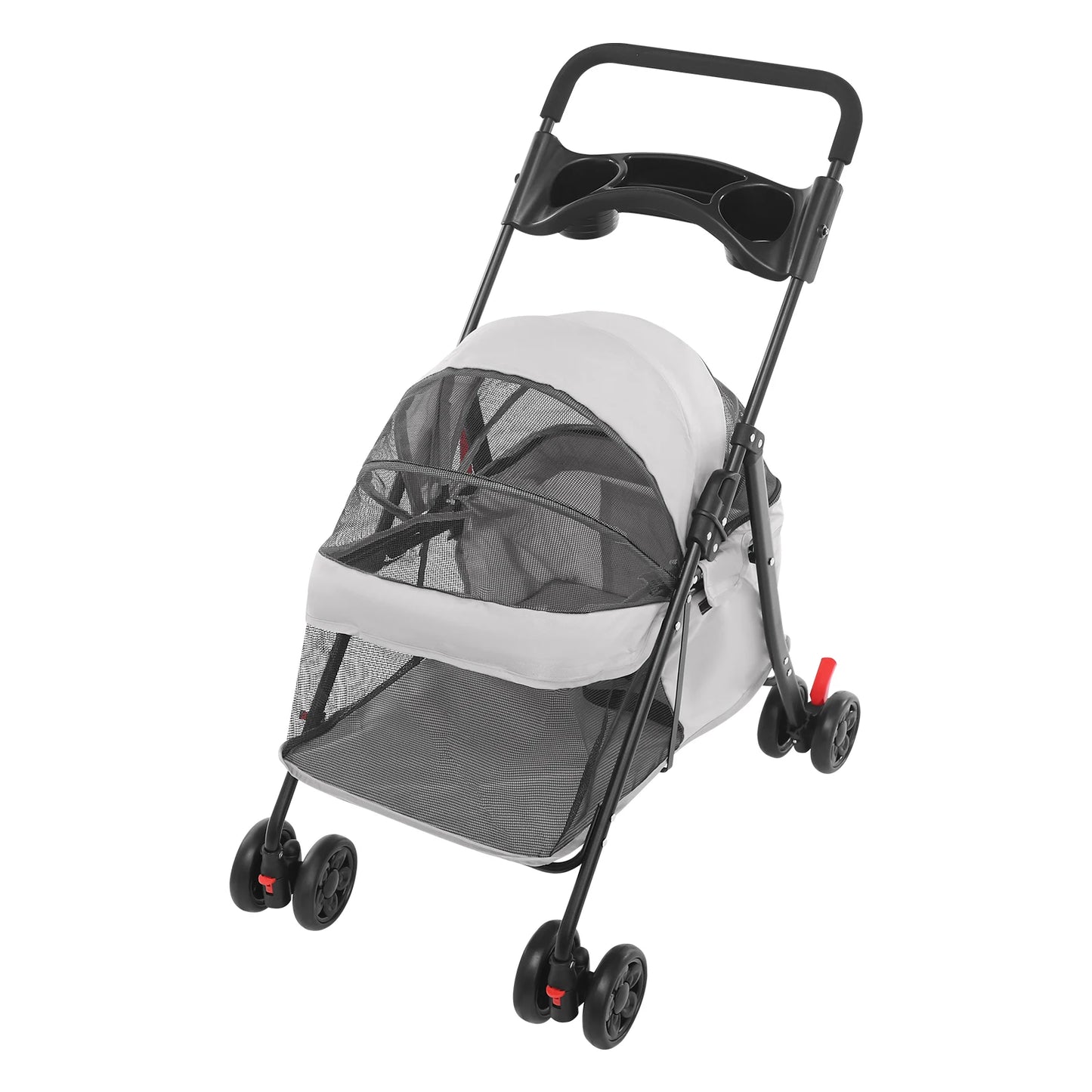 Bymaocar Foldable Pet Stroller For Dogs And Cats Travel Cart