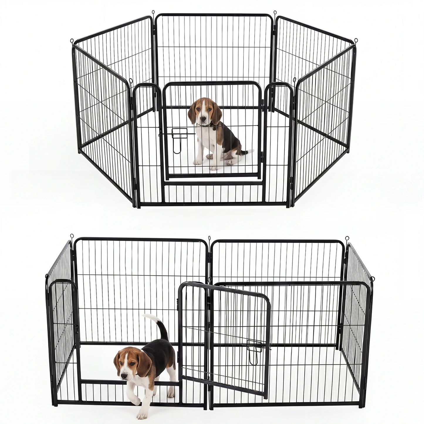 JHK Metal Dog Playpen Foldable Outdoor Pet Fence For Yard