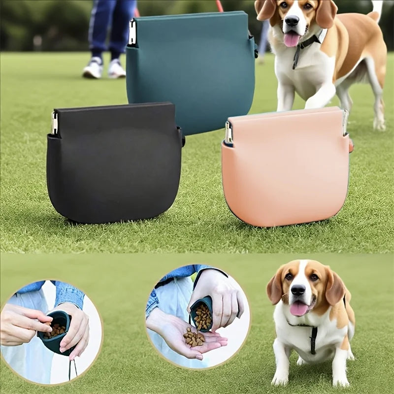 Portable Silicone Dog Treat Bag For Training And Walks
