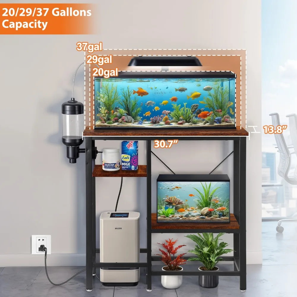 Aquarium Stand With PB And Steel Frame, 400 Lbs Capacity