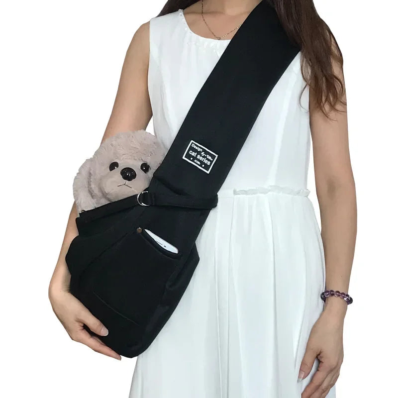 Portable Crossbody Dog Bag And Cat Sling Carrier For Travel