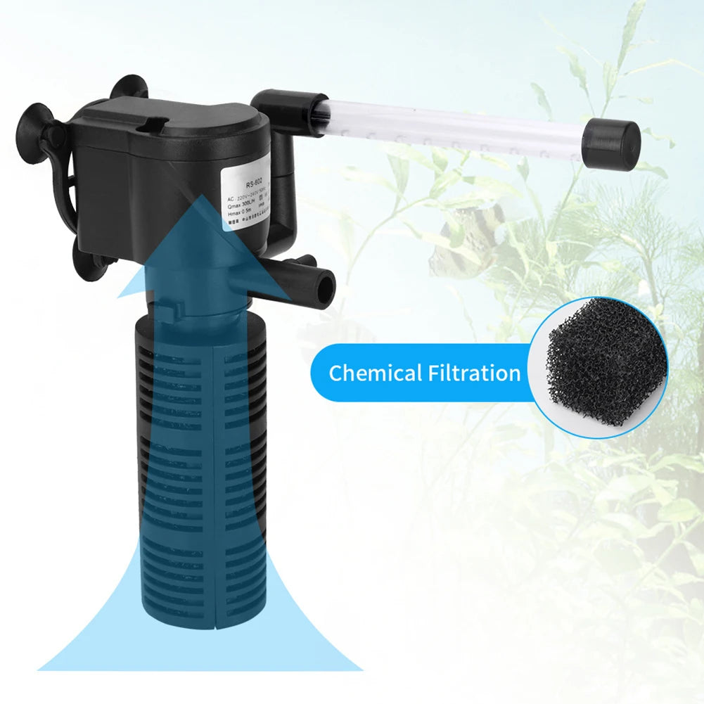 APWIKOGER 3 In 1 Mini Aquarium Filter Submersible Water Purifier