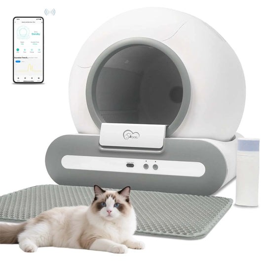 DOEL 65L Self-Cleaning Cat Litter Box App Control 2.4G WiFi