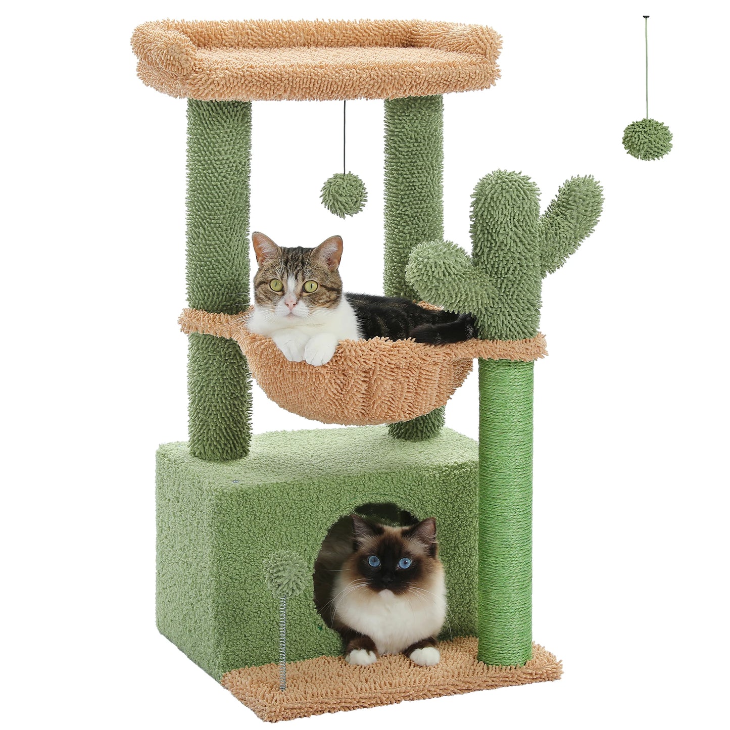 PAWZ Road 4-In-1 Cat Tree With Condo Scratching Post