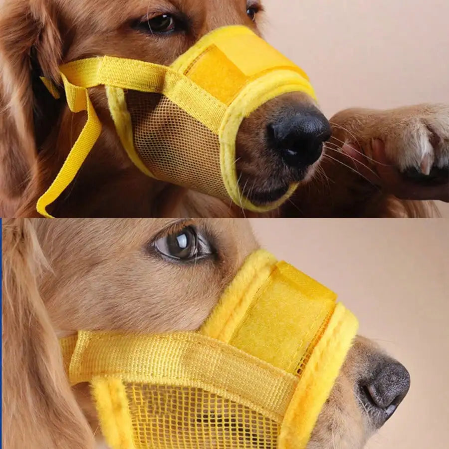 Adjustable Dog Muzzle Anti Bite Anti Bark With Breathable Mesh
