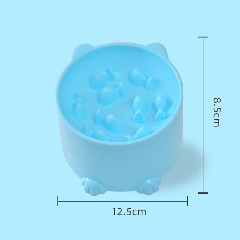 Cat Slow Feeder Bowl Anti Choking Design For Safe Feeding
