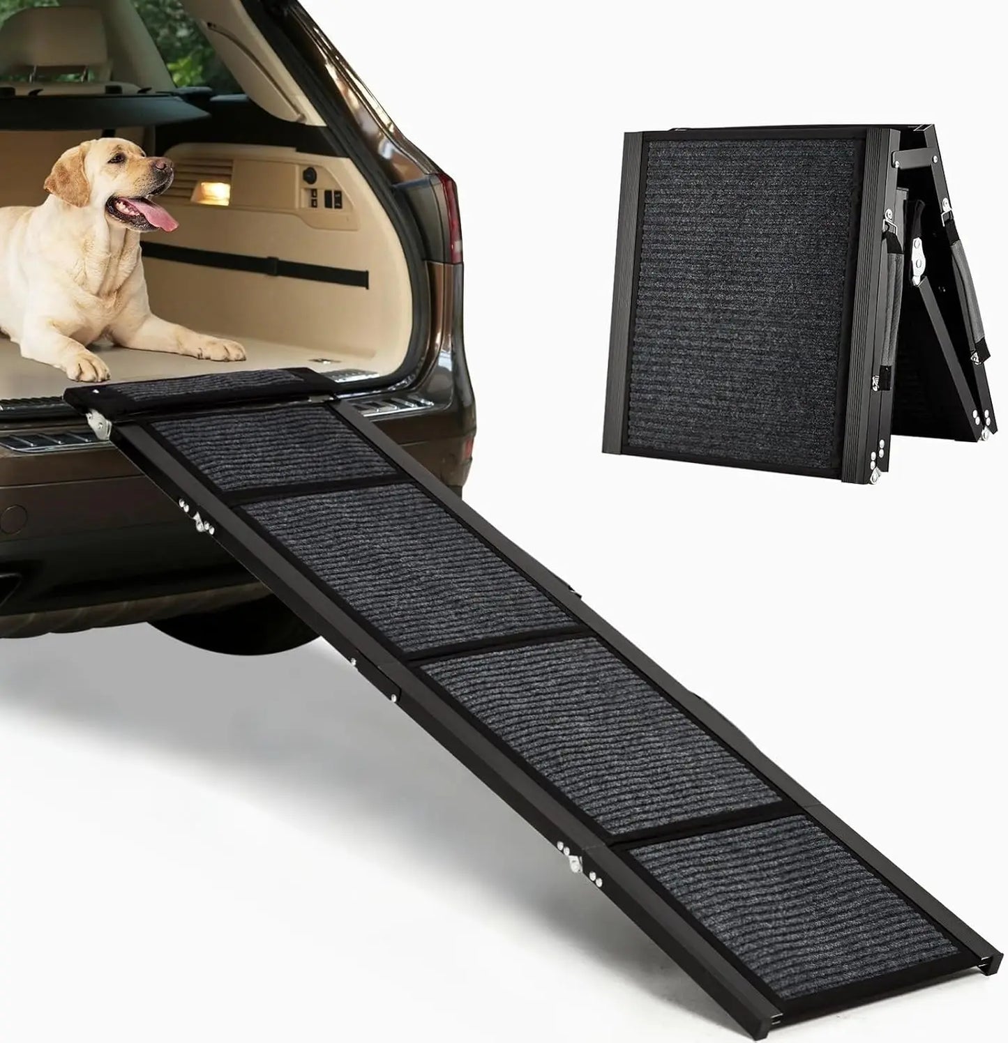 TWISTER.CK Dog Ramp for SUVs Quad-Fold Non-Slip Portable Ramp