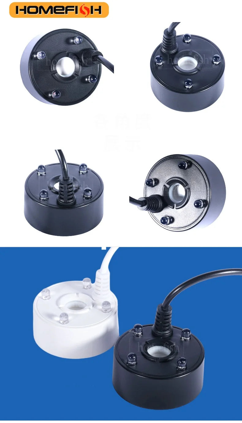 USB 5V Mist Maker Fogger Nebulizer For Aquariums With LEDs