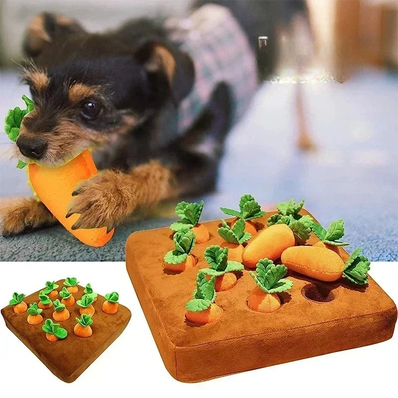 Dog Snuffle Mat Interactive Plush Toy Carrot Radish