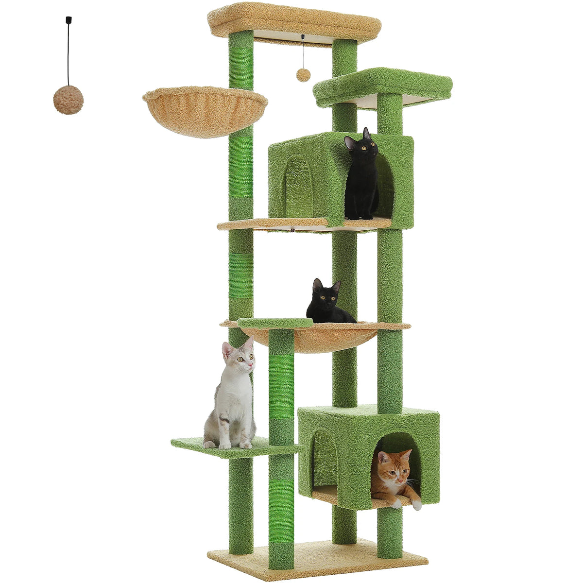 Pawz Road Large Multi-Level Plush Cat Tree With Scratching Posts