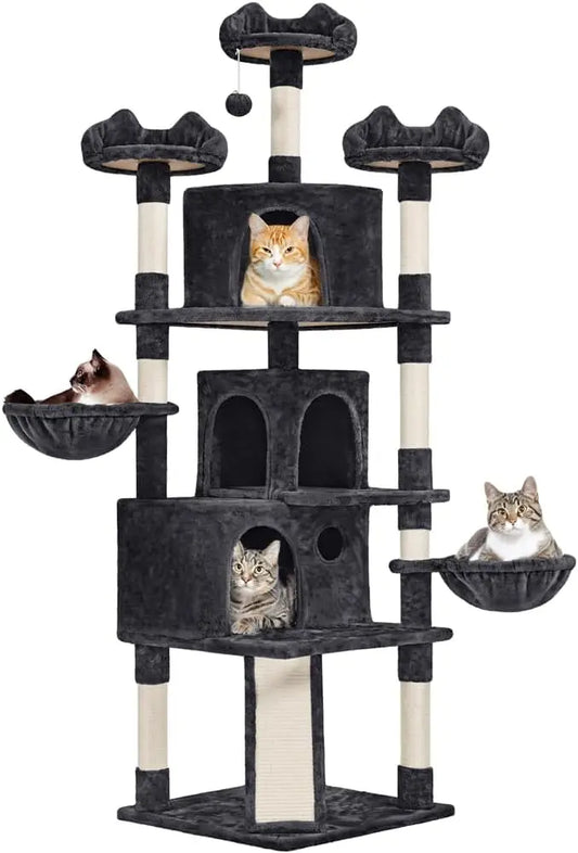 Cat Tree With Condos Sisal Posts Plush Perches Ladder
