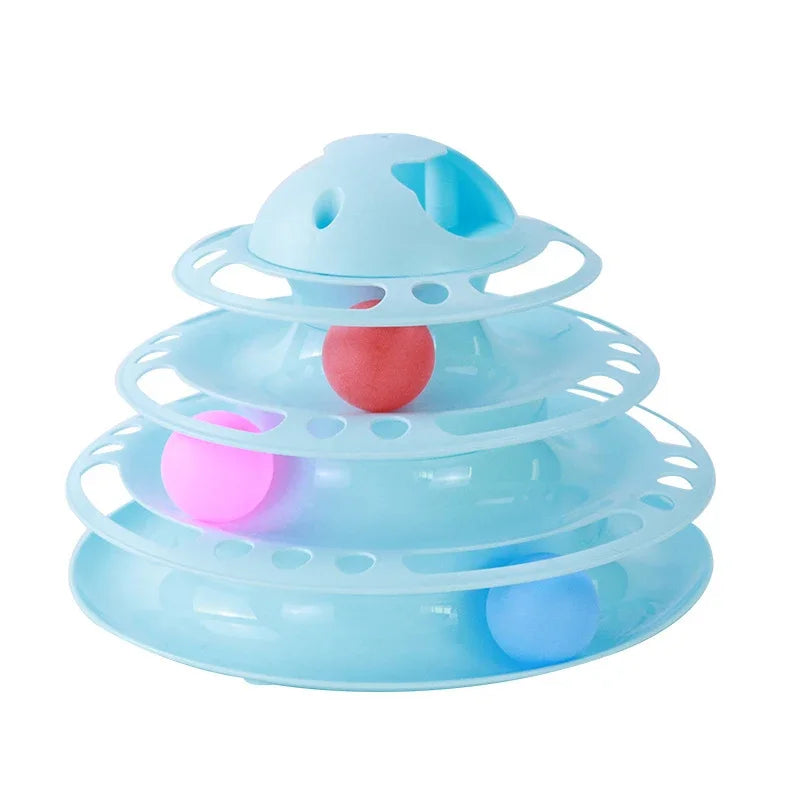 AEDG CN Multilevel Interactive Cat Toy Tower For Pets