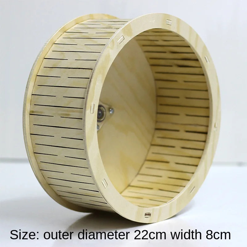 Wooden Hamster Toys Set With Cages Running Wheels Nests