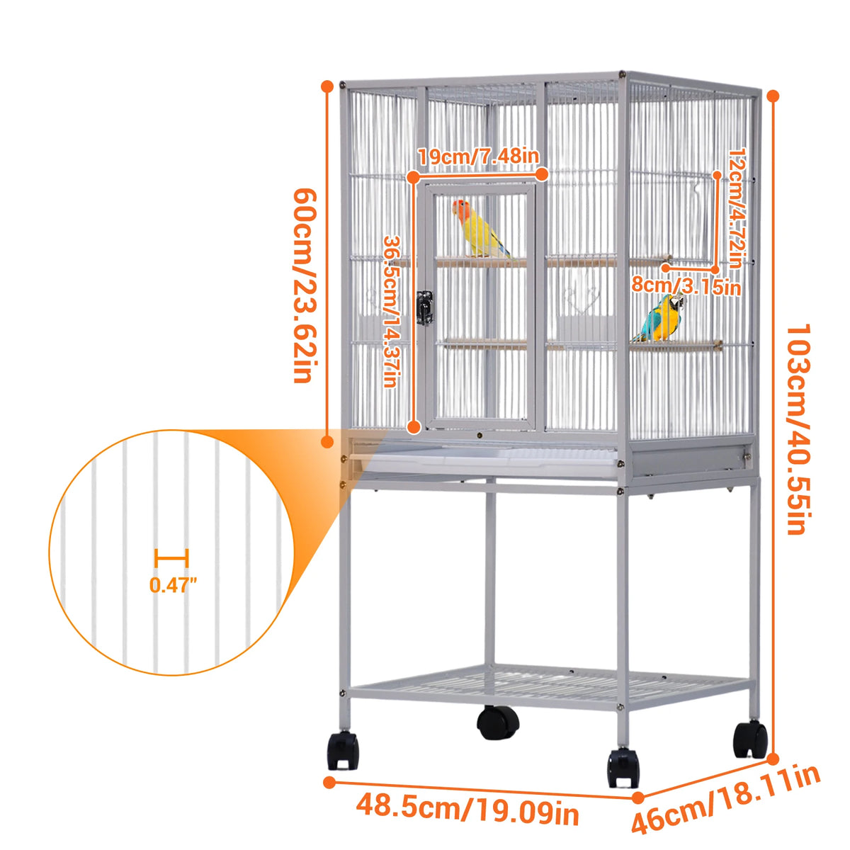 Ram 53 Inch Pet Cage With Wheels For Rabbit Or Chinchilla