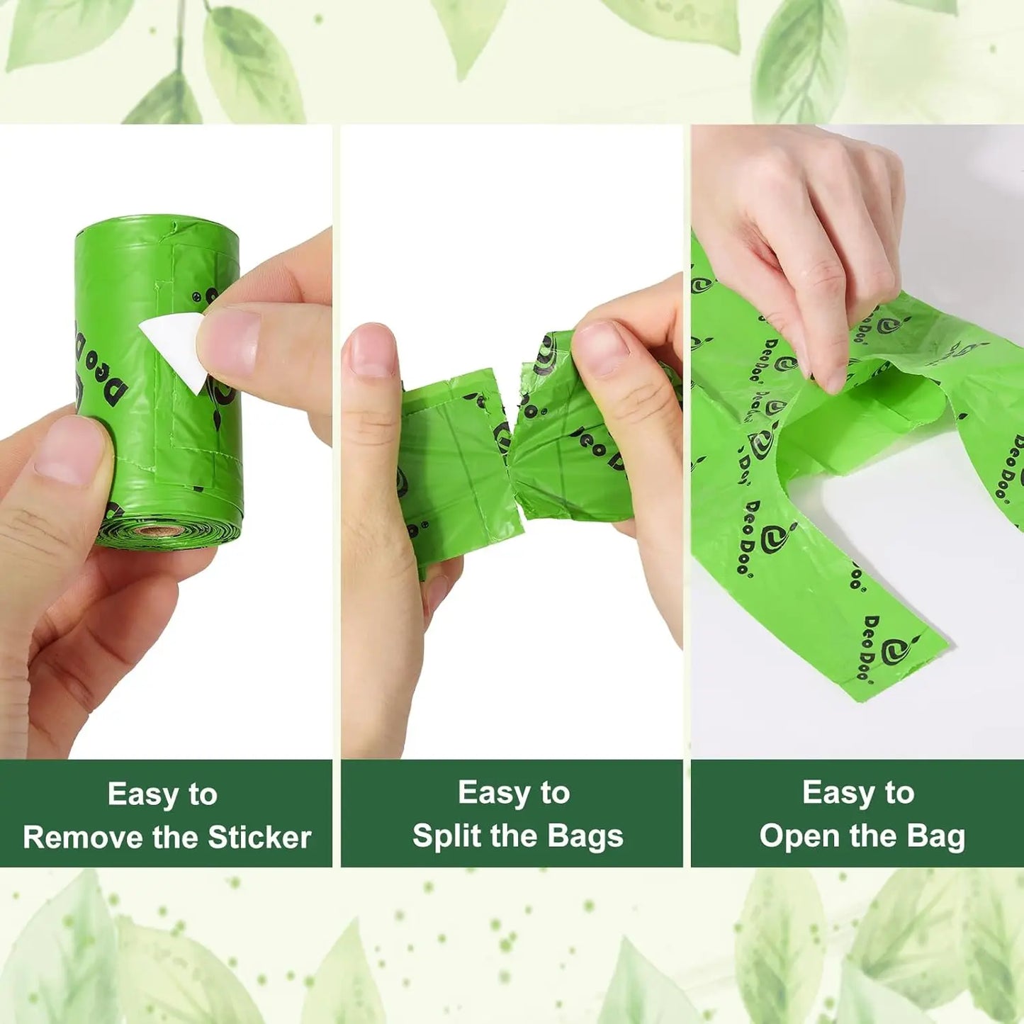 Extra Thick Leak Proof Dog Poop Bags With Handles Rolls