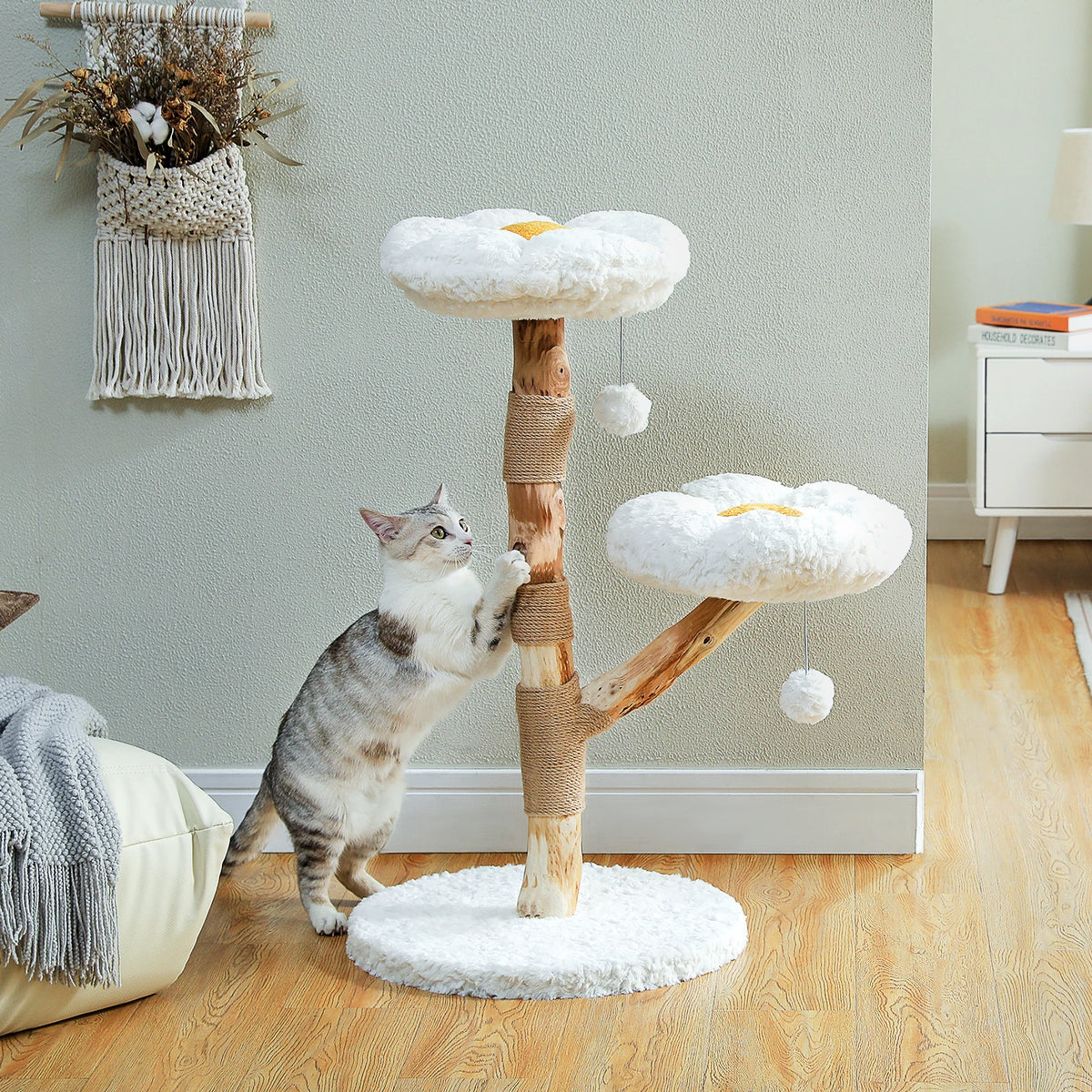 PAWZ Road Flower Cat Tree With Two Perches