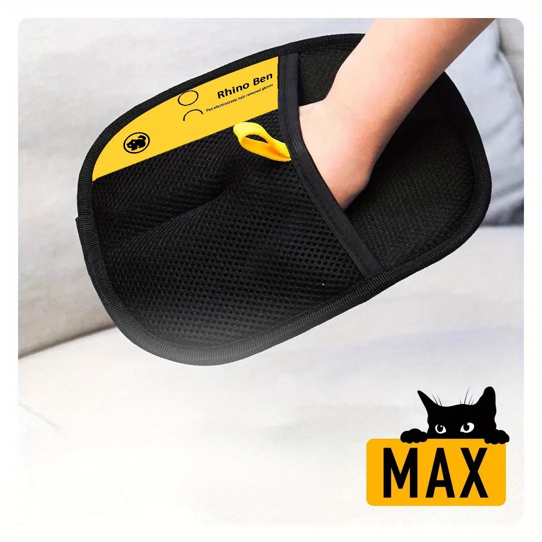 Pet Hair Removal Gloves Double Sided Grooming For Shedding Control
