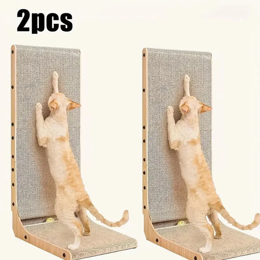 L Shaped Cat Scratching Post Indoor Safe Cardboard Pad