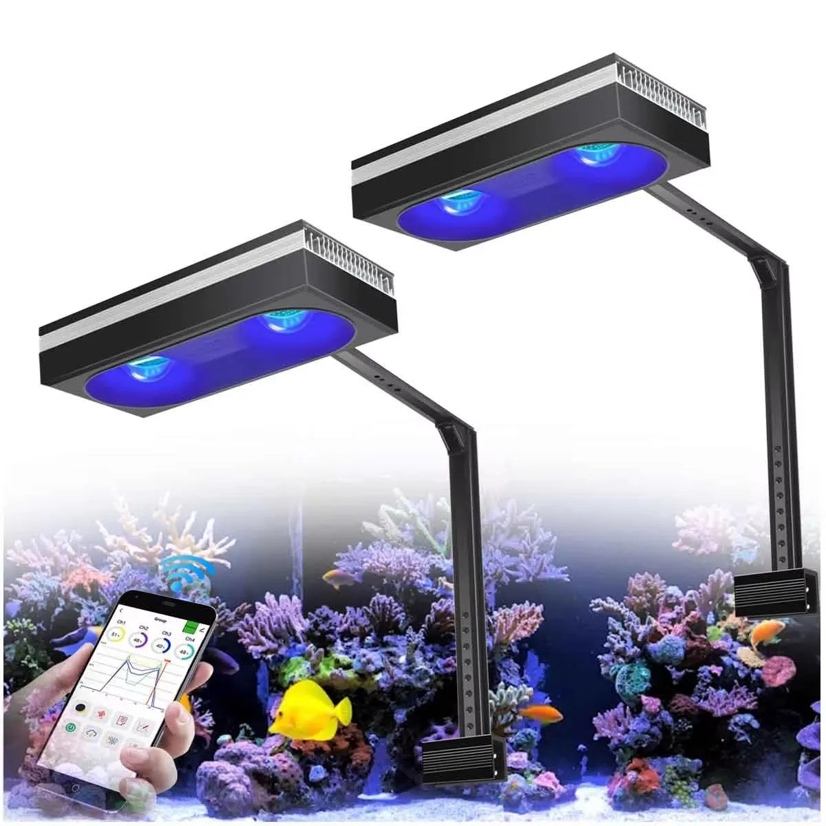 PopBloom RL180 WiFi LED Aquarium Light For Reef Tanks
