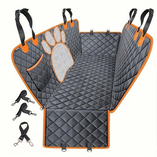 Dog Rear Seat Cover Hammock For Cars Waterproof Heavy Duty