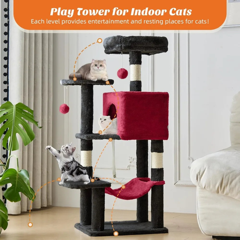 NBVCX Cat Tree Tower With Indoor Sisal Scratching Posts