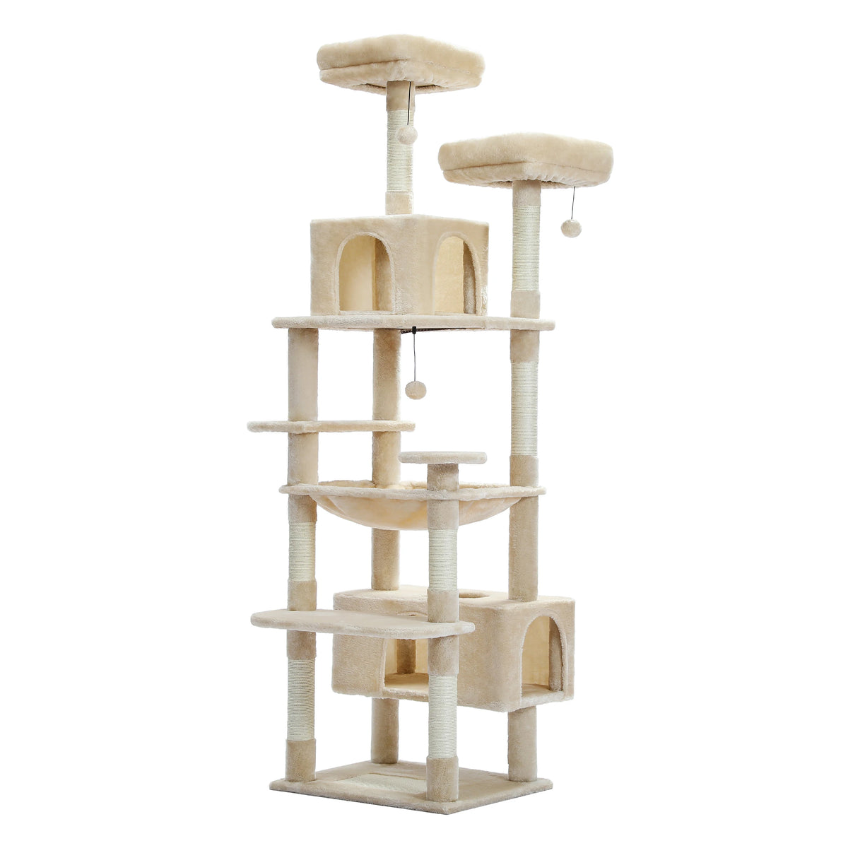 Pawz Road Large Multi-Level Plush Cat Tree With Scratching Posts